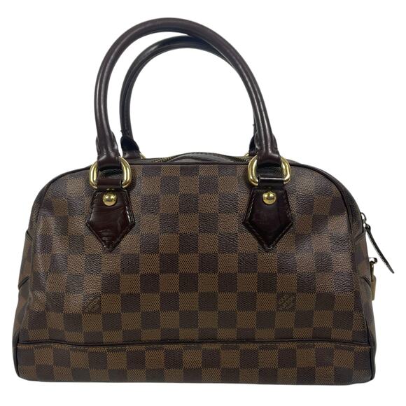 Louis Vuitton Damier Ebene Duomo Coated Canvas Top Handle Bag Brown - Picture 4 of 16